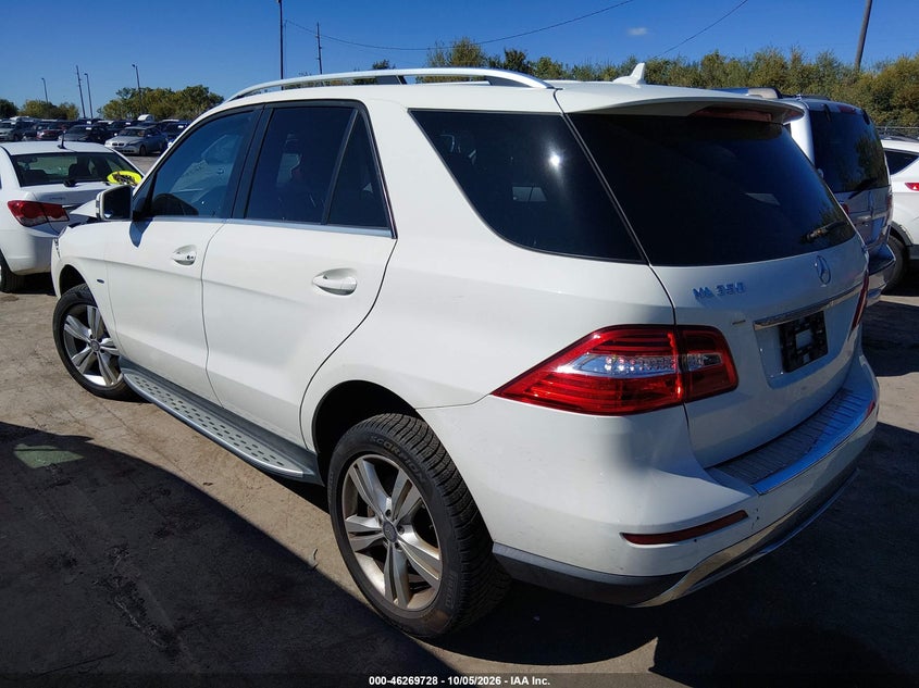 Vin: 4jgda5hb4ca086246, lot: 46769832, mercedes-benz ml 350 4matic 20123
