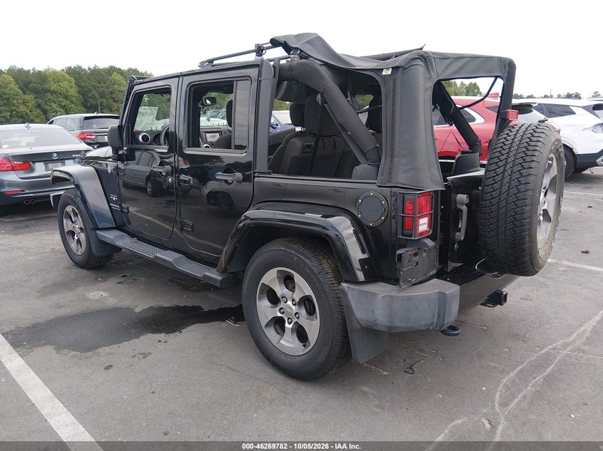 Vin: 1c4bjwegxgl158658, lot: 46769890, jeep wrangler unlimited sahara 20163