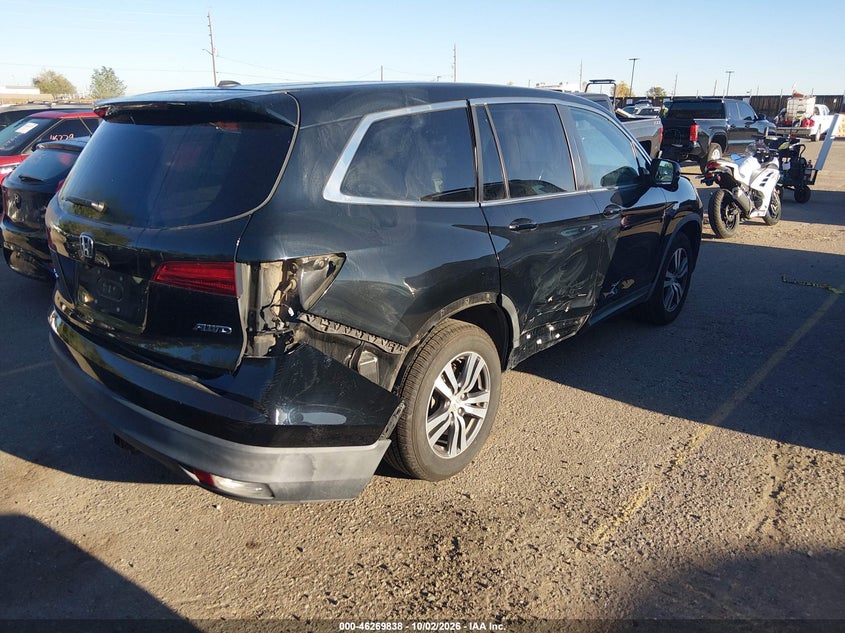 Vin: 5fnyf6h53gb002650, lot: 46769947, honda pilot ex-l 20164