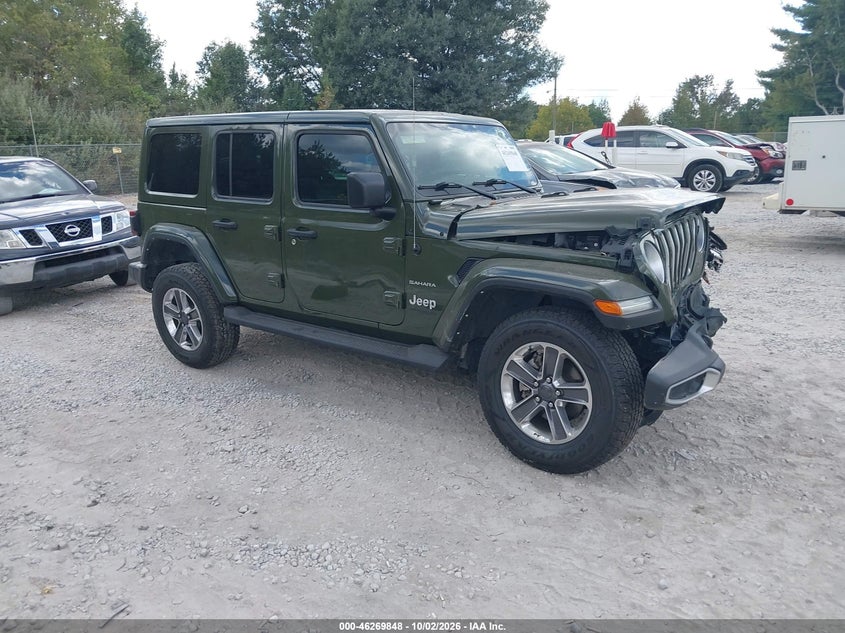 Vin: 1c4hjxeg0nw248414, lot: 46769957, jeep wrangler unlimited sahara 4x4 20221