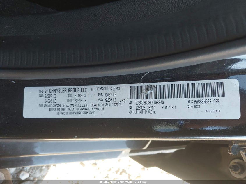 2014 CHRYSLER 200 TOURING · Фото 9