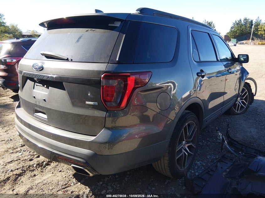Vin: 1fm5k8gt5hga18605, lot: 46770153, ford explorer sport 20174
