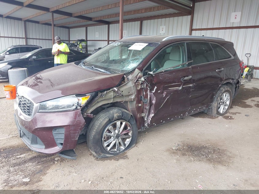 2019 Kia Sorento 2.4L Lx, Left Side, IAAI, VIN 5XYPG4A30KG555294 — photo 2