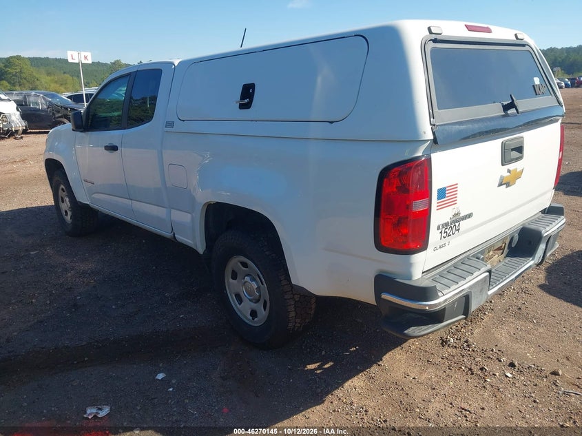 Vin: 1gchsaeaxf1234959, lot: 46770262, chevrolet colorado wt 20153