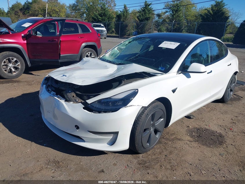 Vin: 5yj3e1eaxnf101481, lot: 46770364, tesla model 3 rear-wheel drive 20222