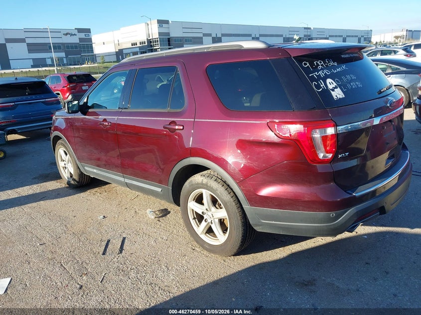 Vin: 1fm5k7d85jgc32946, lot: 46770576, ford explorer xlt 20183