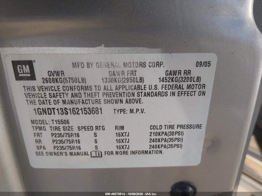 2006 CHEVROLET TRAILBLAZER LS · Photo 9