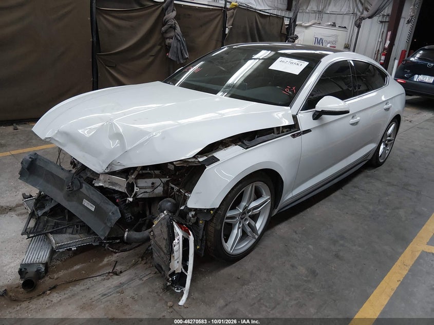 2018 Audi A5 2.0T Premium, Front End, IAAI, VIN WAUENCF57JA128711 — photo 2