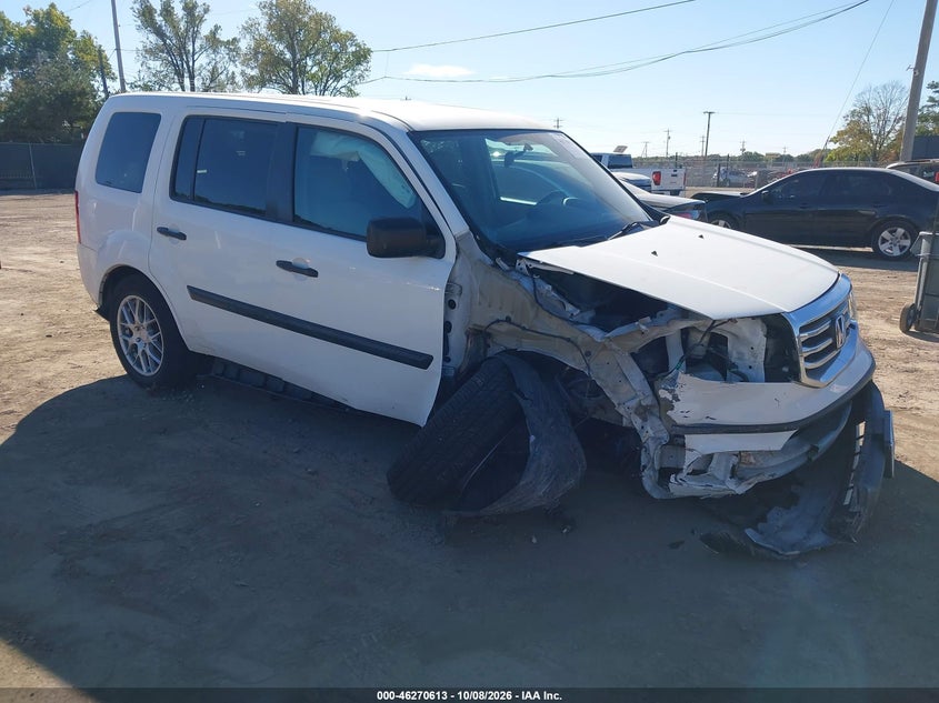 Vin: 5fnyf4h26fb071809, lot: 46770730, honda pilot lx 20151