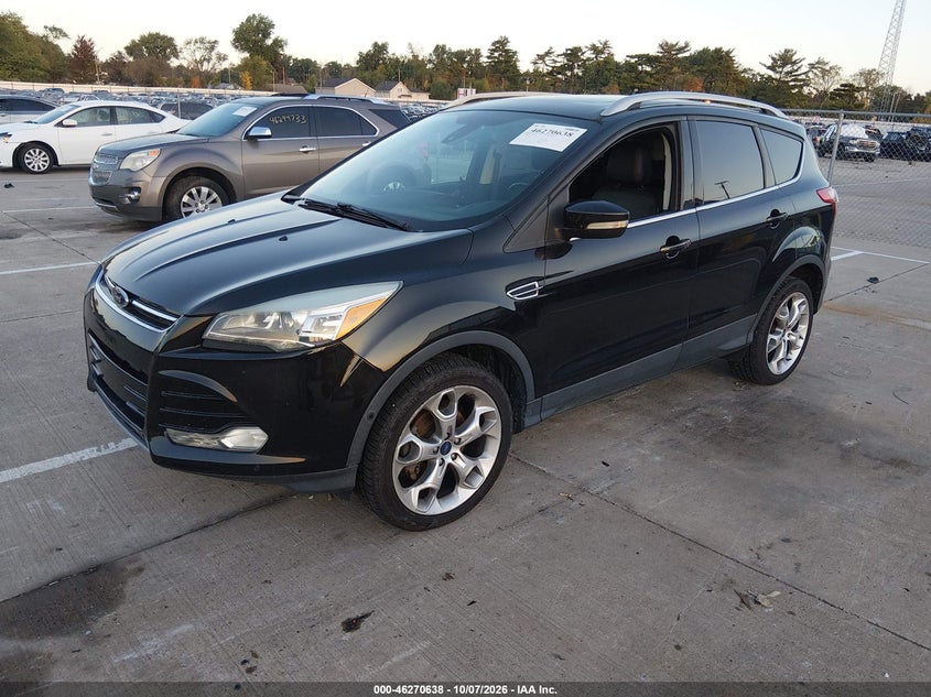 Vin: 1fmcu0jx4eua76006, lot: 46770755, ford escape titanium 20142