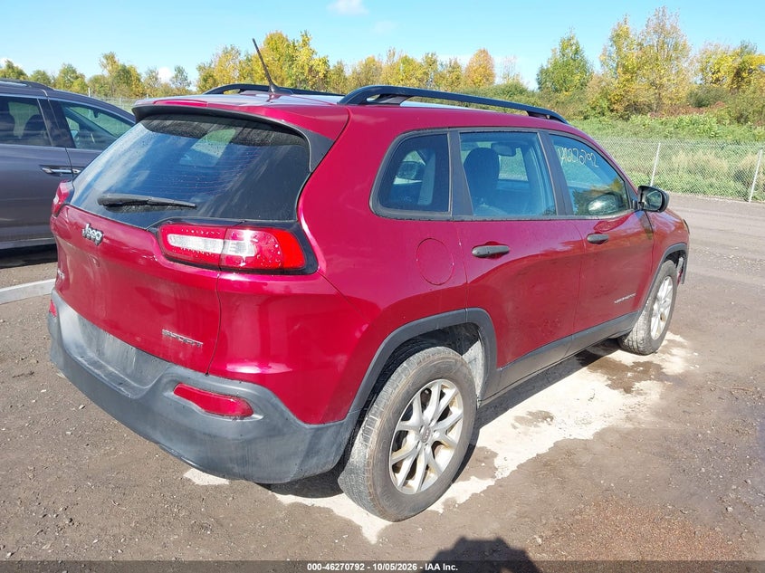 Vin: 1c4pjmab2fw675003, lot: 46770909, jeep cherokee sport 20154