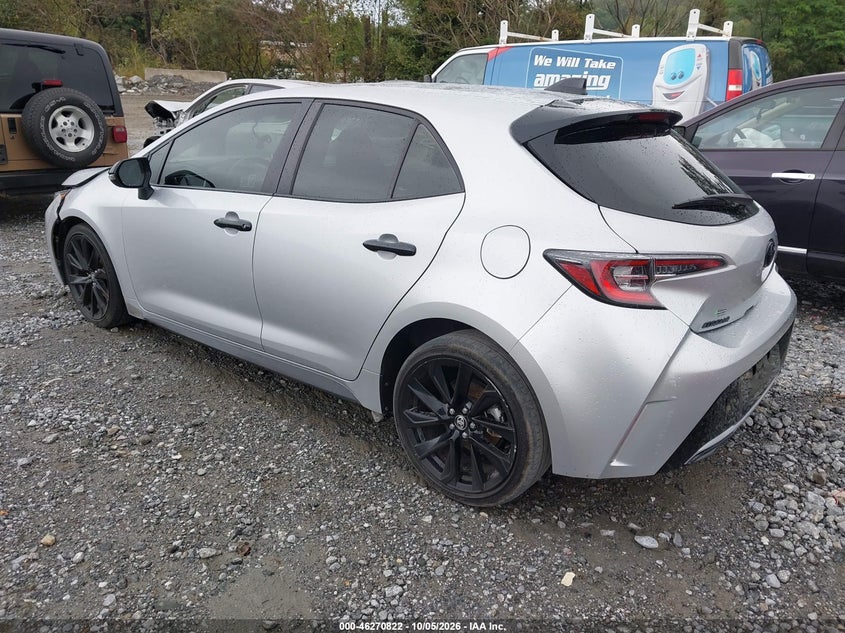 Vin: jtnd4mbe8n3189097, lot: 46770939, toyota corolla se nightshade edition 20223