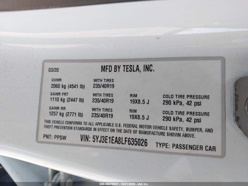 TESLA MODEL 3 - zdjęcie 9