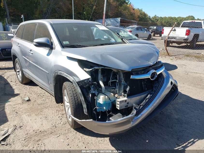 Vin: 5tdbkrfh1es054139, lot: 46771093, toyota highlander le v6 20141