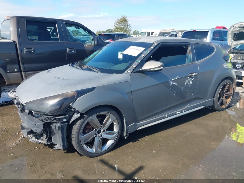 Vin: kmhtc6ae5fu238215, lot: 46771178, hyundai veloster turbo 20152