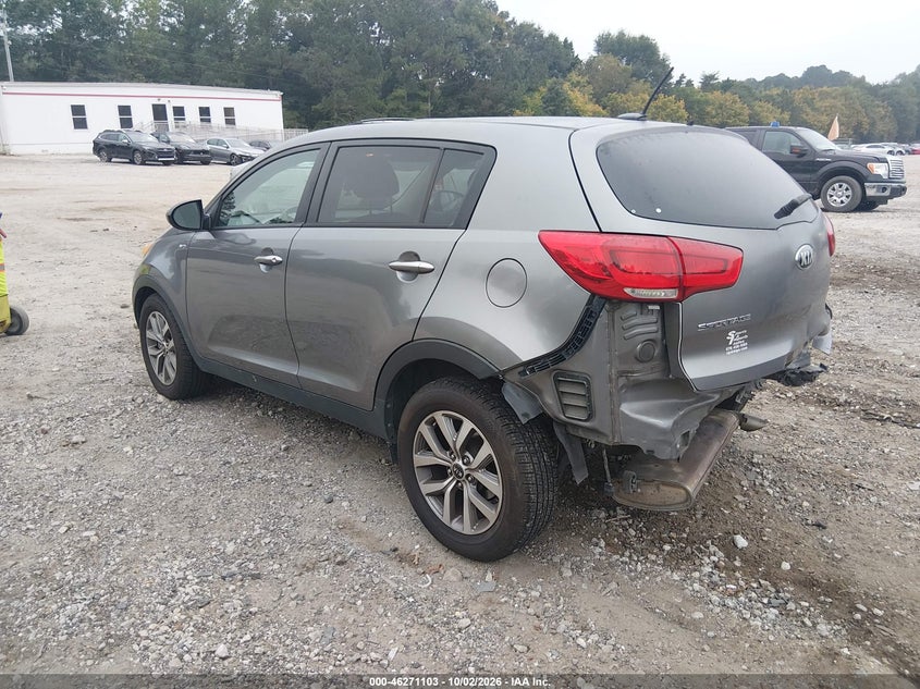Vin: kndpbcac4g7802006, lot: 46771220, kia sportage lx 20163