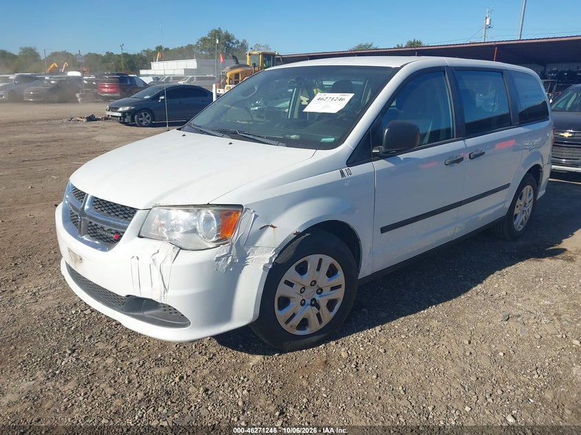 Vin: 2c4rdgbg4gr220207, lot: 46771363, dodge grand caravan american value pkg 20162
