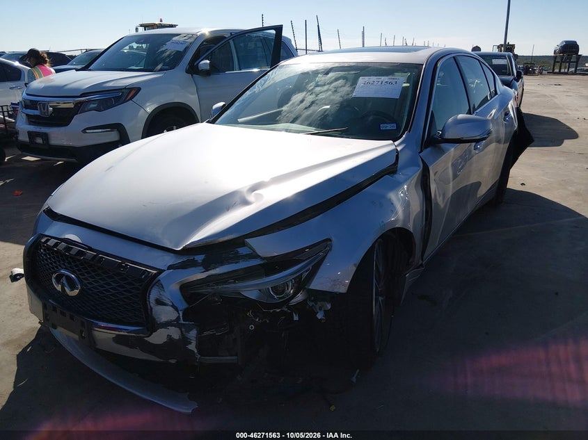 2014 Infiniti Q50 Premium, Удар спереди, IAAI, VIN JN1BV7AP9EM691823 — фото 2