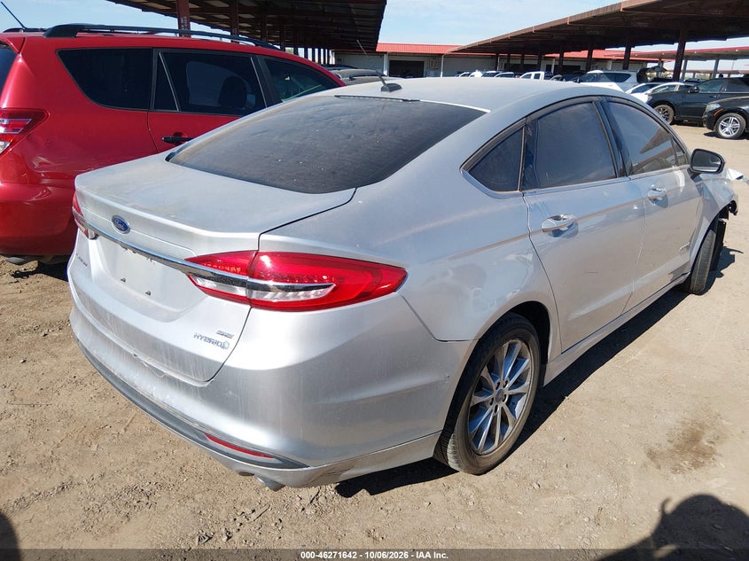 Vin: 3fa6p0lu6hr387918, lot: 46771758, ford fusion hybrid se 20174