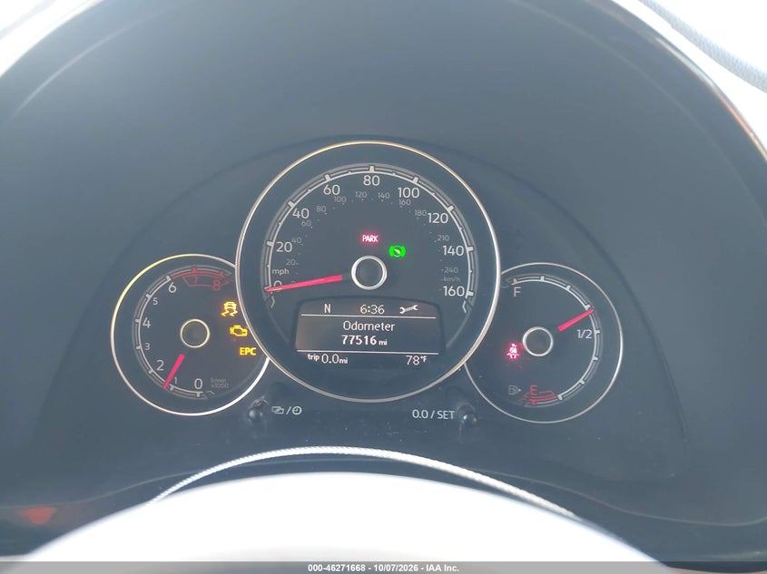 VOLKSWAGEN BEETLE 2017 VIN 3VWF17AT9HM624720
