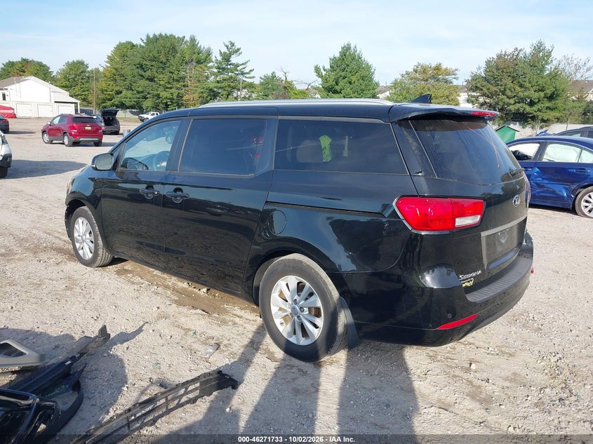 Vin: kndmb5c10g6158293, lot: 46771850, kia sedona lx 20163