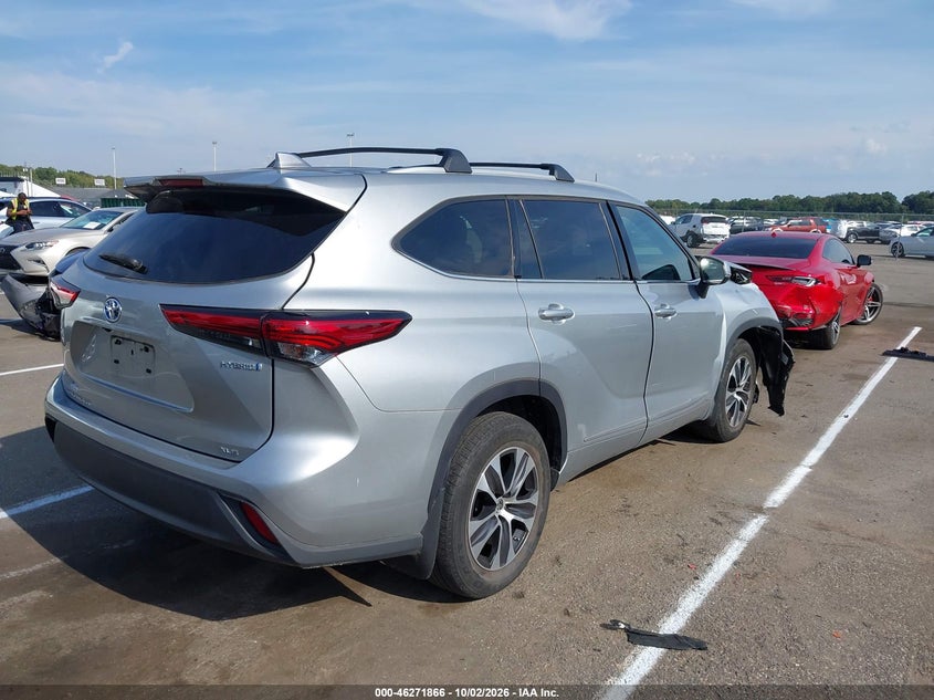 Vin: 5tdgbrch7ns543199, lot: 46771983, toyota highlander hybrid xle 20224