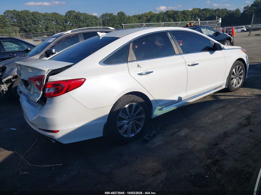 Vin: 5npe34af5gh376407, lot: 46772162, hyundai sonata sport 20164