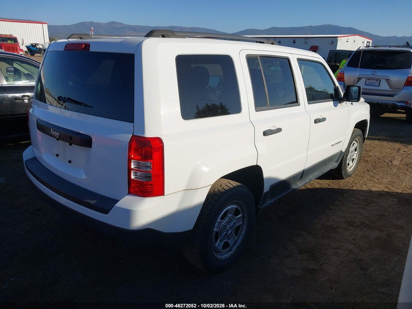 Vin: 1c4njpba3dd130032, lot: 46772169, jeep patriot sport 20134