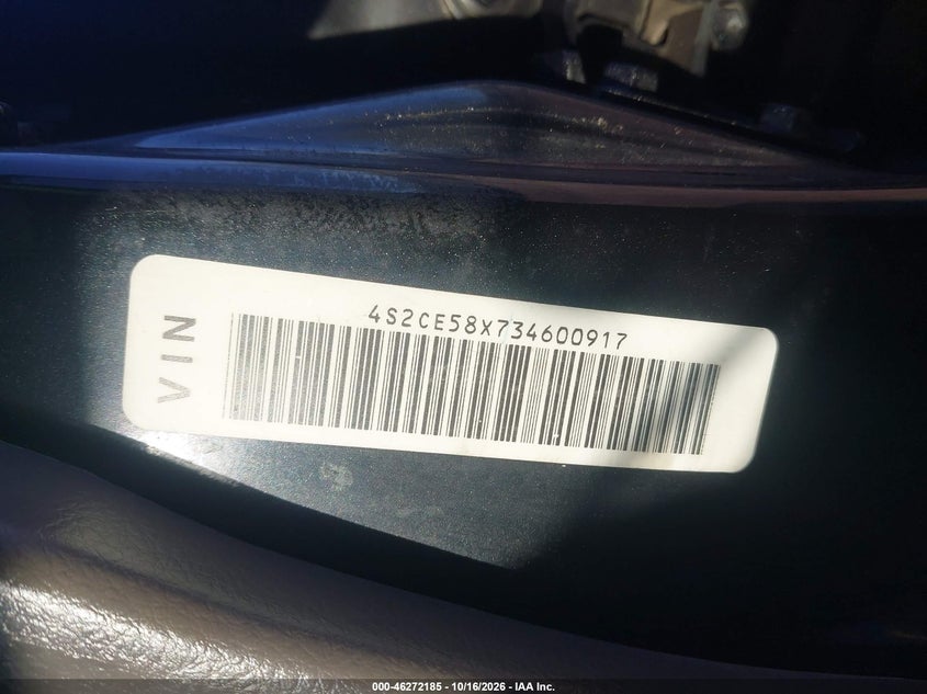 ISUZU AXIOM 2003 VIN 4S2CE58X734600917