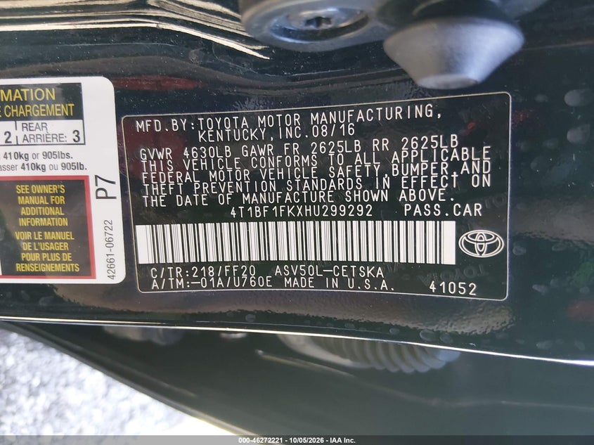 TOYOTA CAMRY - zdjęcie 9