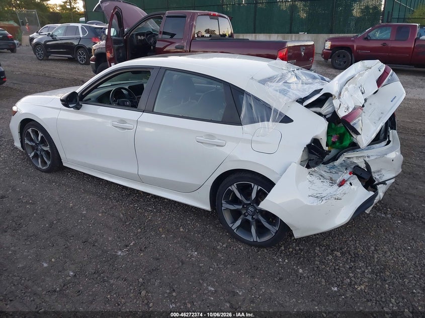 Vin: 2hgfe4f83sh306982, lot: 46772491, honda civic hybrid sport/sport touring 20253