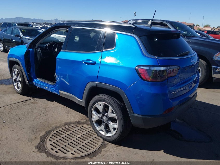Vin: 3c4njdcb9mt601553, lot: 46772766, jeep compass limited 4x4 20213
