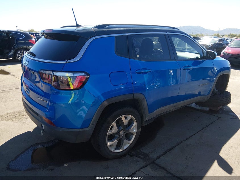 Vin: 3c4njdcb9mt601553, lot: 46772766, jeep compass limited 4x4 20214