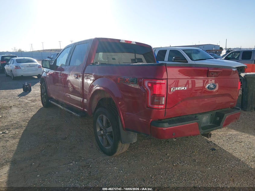 Vin: 1ftew1ef4gkf11202, lot: 46772860, ford f-150 lariat 20163