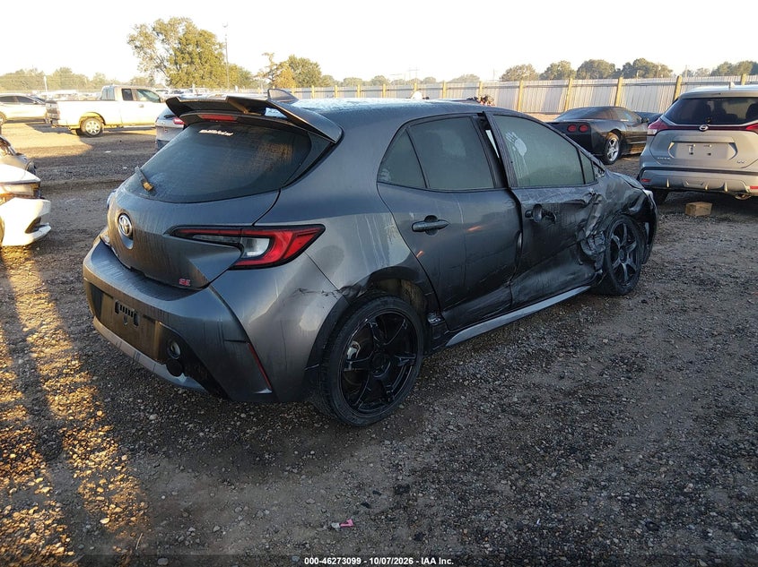Vin: jtnd4mbe7p3196321, lot: 46773216, toyota corolla se 20234