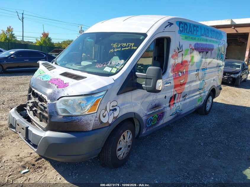Vin: 1fbzx2cmxfkb24467, lot: 46773296, ford transit-350 xlt 20152