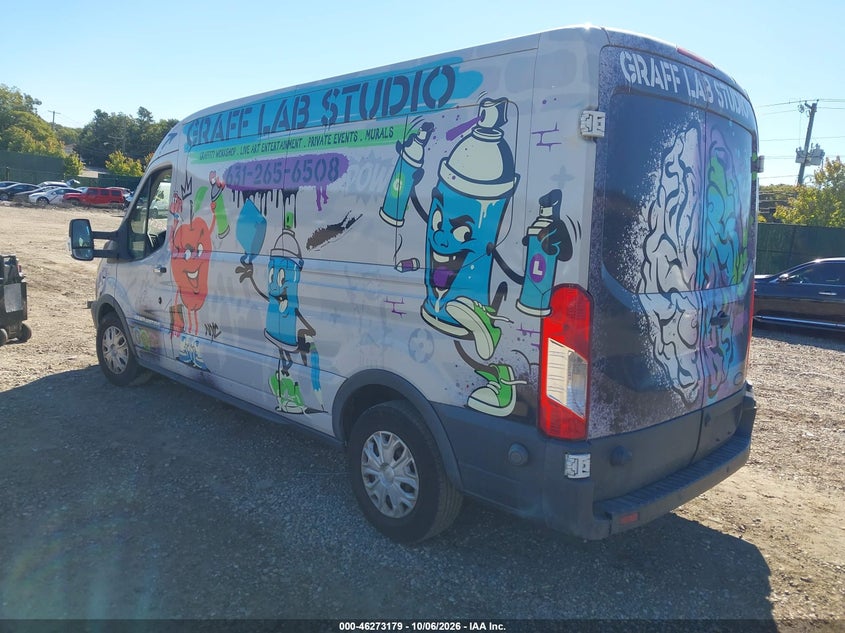 Vin: 1fbzx2cmxfkb24467, lot: 46773296, ford transit-350 xlt 20153