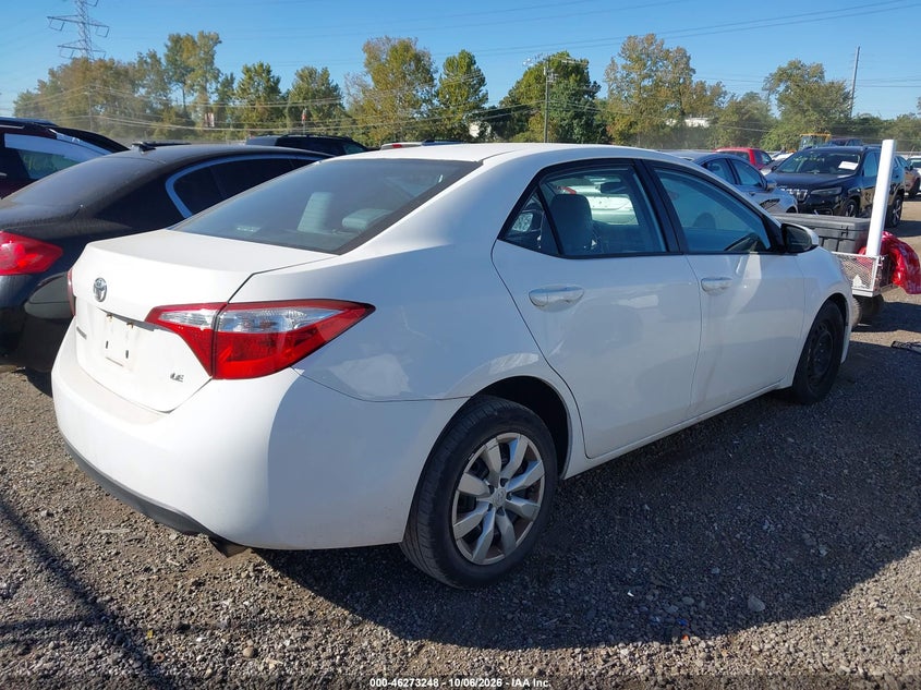 Vin: 2t1burhe6gc615492, lot: 46773365, toyota corolla le 20164