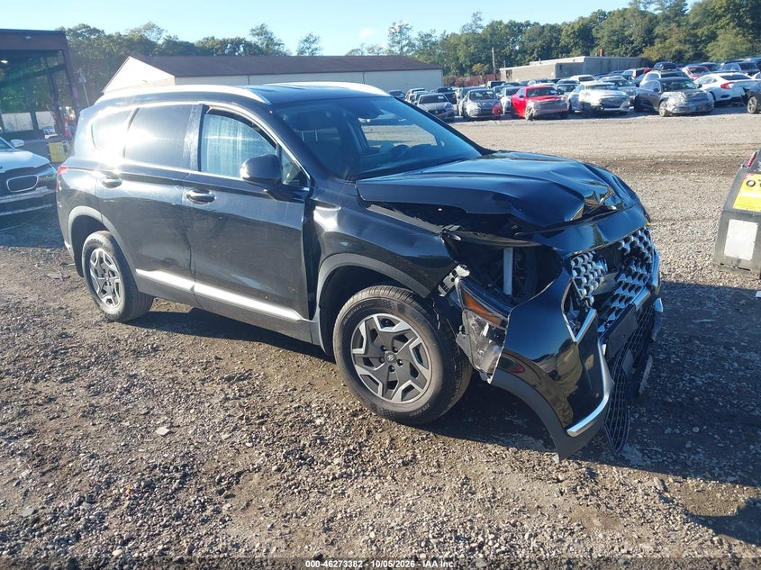Vin: km8s2da10mu006053, lot: 46773499, hyundai santa fe hybrid blue 20211