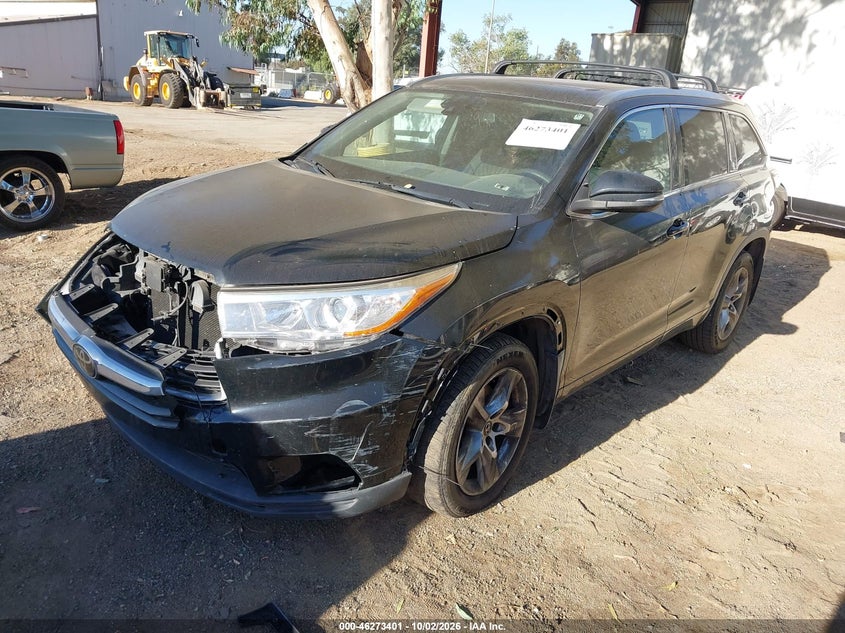 Vin: 5tddkrfh5gs332858, lot: 46773518, toyota highlander limited platinum v6 20162