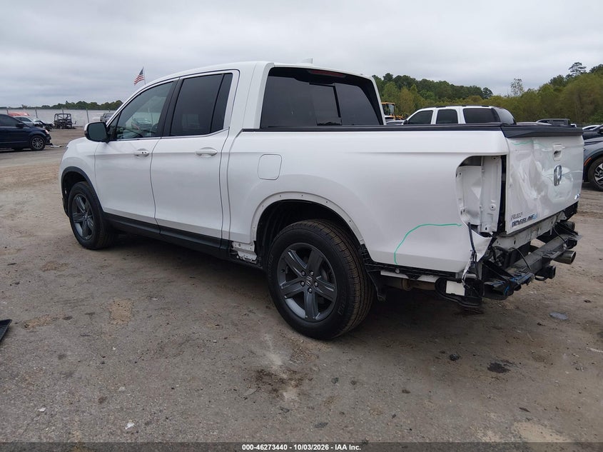 Vin: 5fpyk3f53nb036931, lot: 46773557, honda ridgeline rtl 20223
