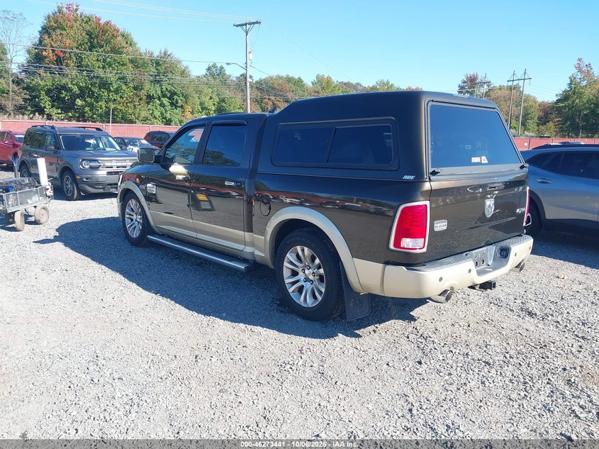 Vin: 1c6rr7pt5ds606692, lot: 46773558, ram 1500 laramie longhorn edition 20133