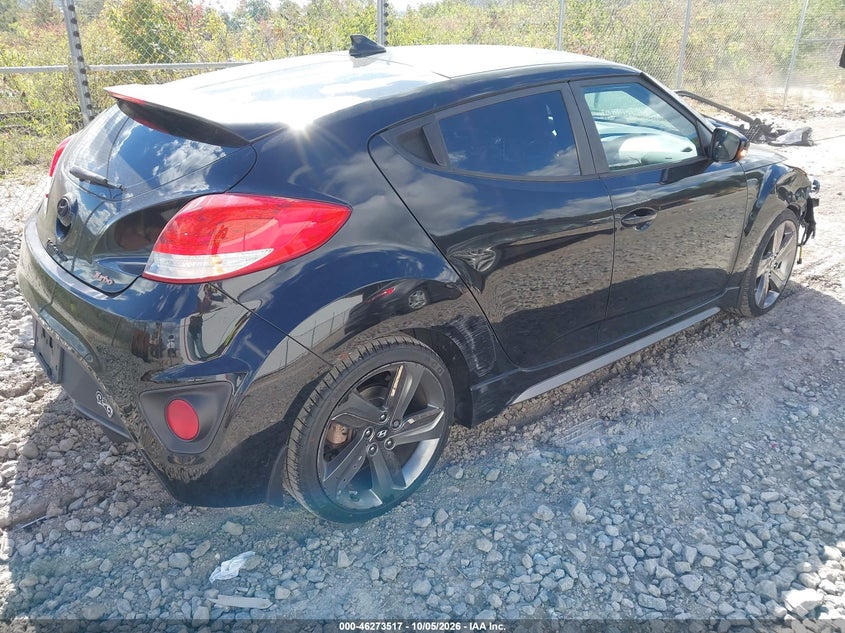 Vin: kmhtc6ae6fu226784, lot: 46773634, hyundai veloster turbo 20154