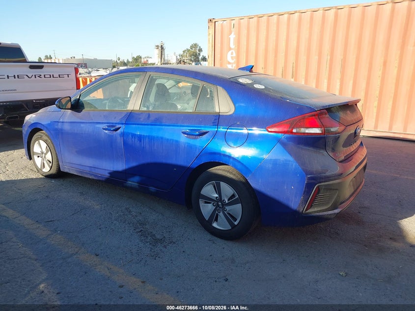 Vin: kmhc65lc3nu274206, lot: 46773783, hyundai ioniq hybrid blue 20223