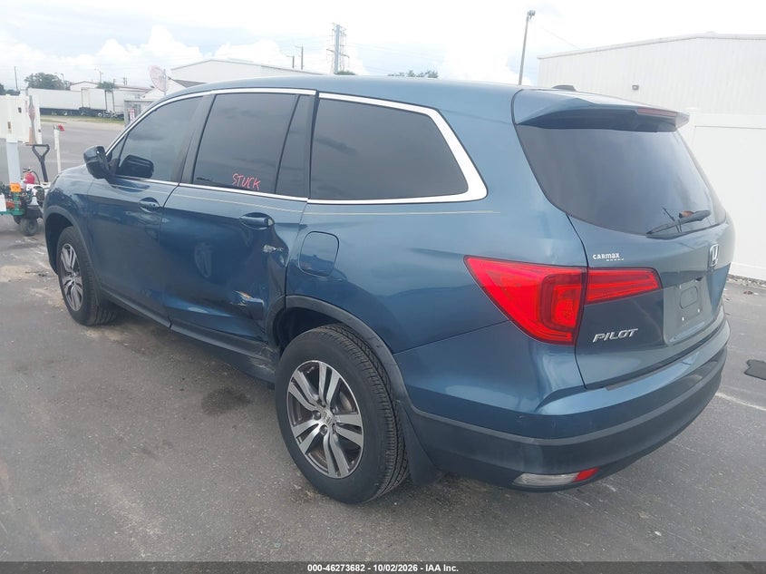 Vin: 5fnyf5h64gb053254, lot: 46773799, honda pilot ex-l 20163