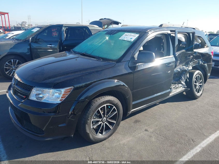 2018 Dodge Journey Se, Левый бок, IAAI, VIN 3C4PDCAB1JT167184 — фото 2
