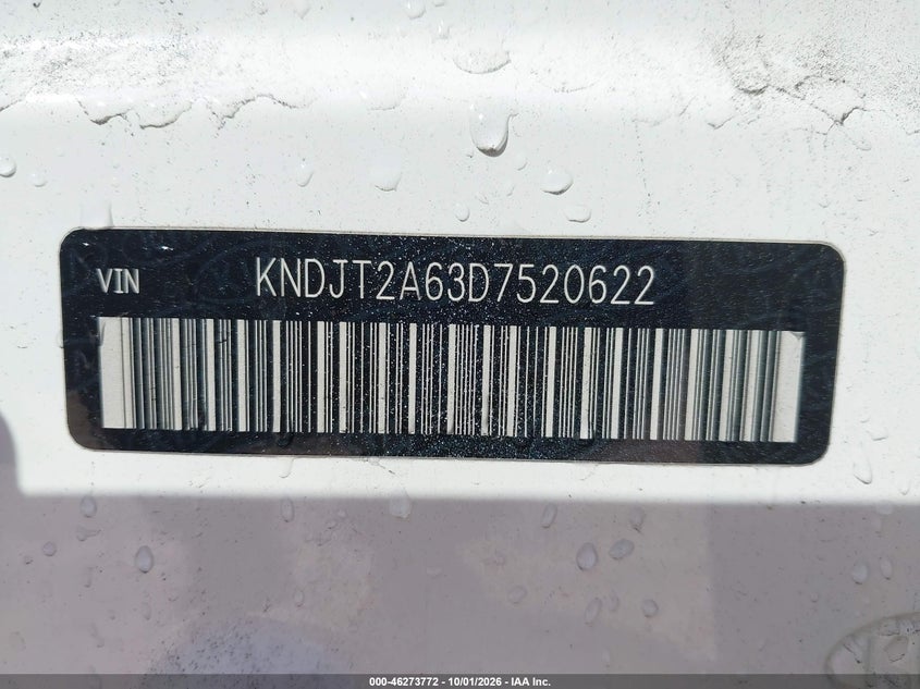 KIA SOUL 2013 VIN KNDJT2A63D7520622