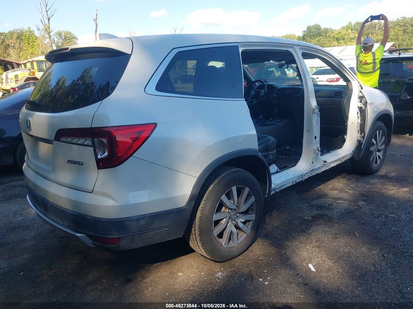 Vin: 5fnyf6h57kb081877, lot: 46773961, honda pilot ex-l 20194