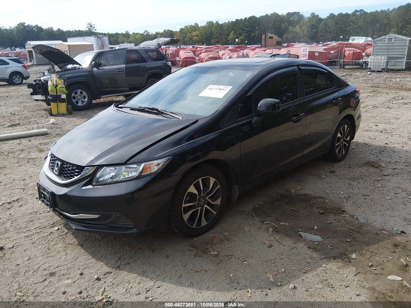 Vin: 19xfb2f8xde038541, lot: 46773968, honda civic ex 20132