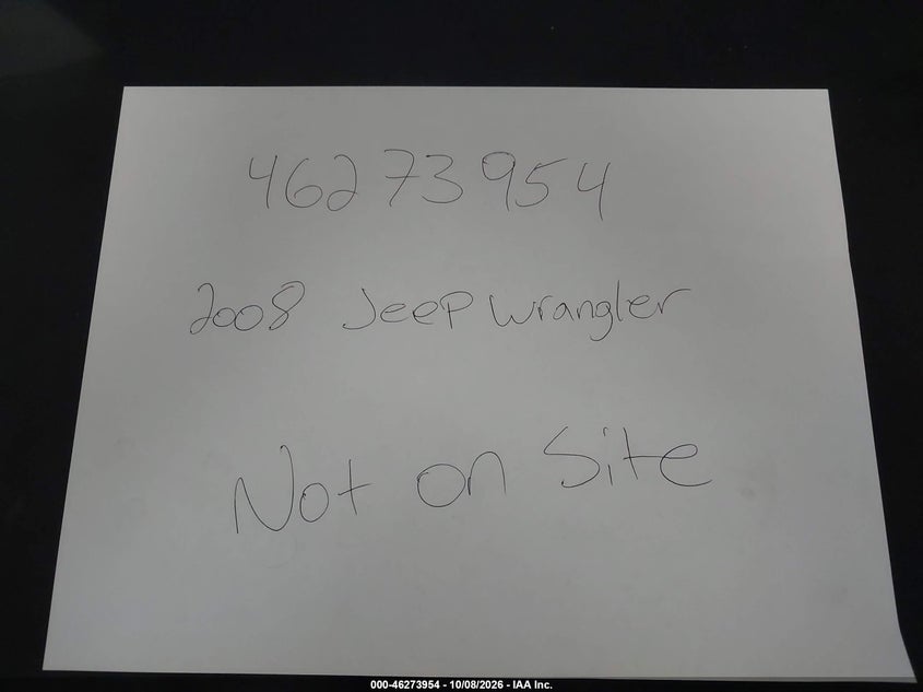 JEEP WRANGLER 2008 VIN 1J4GA391X8L548293